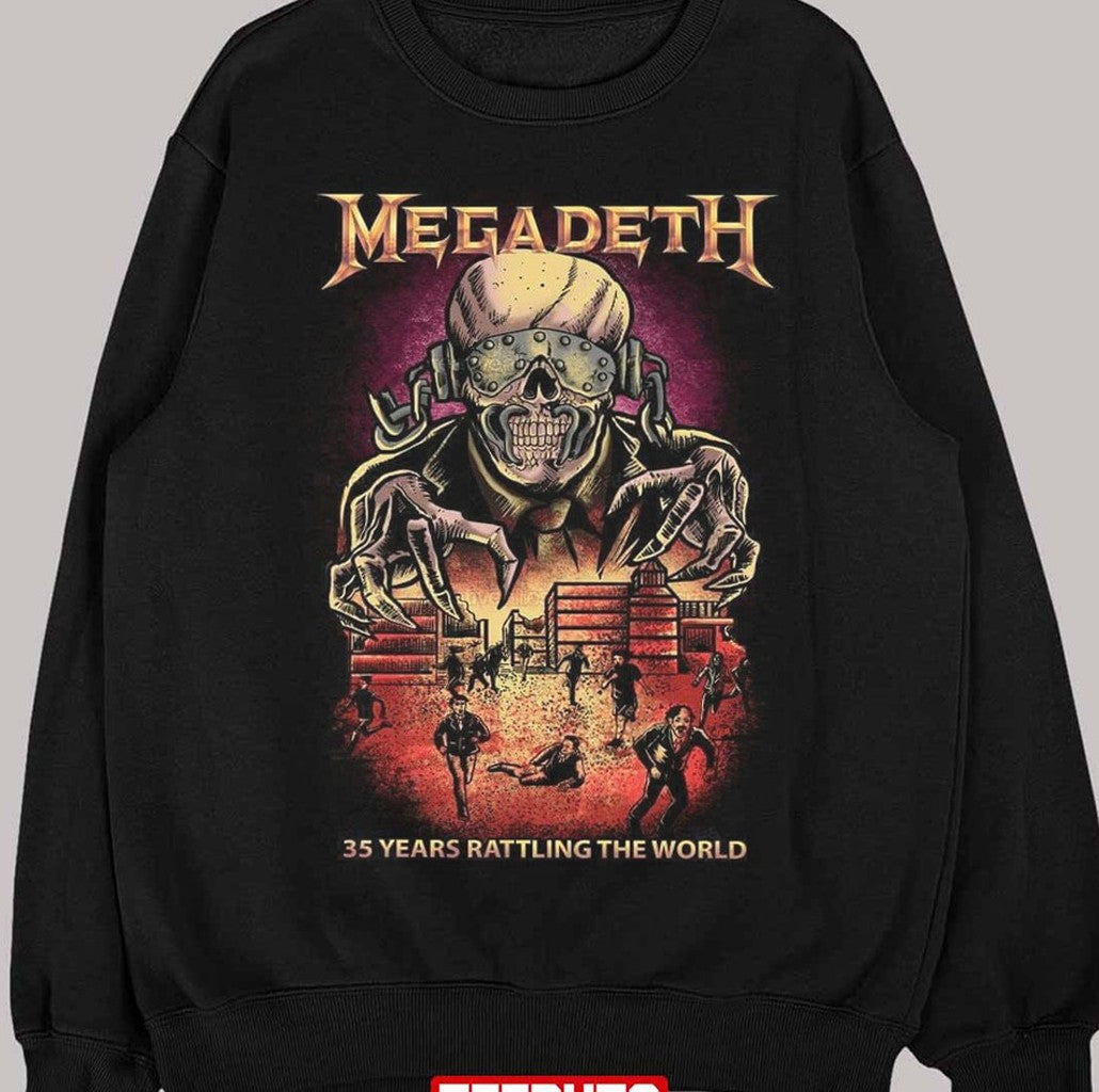 35 Years Rattling The World Megadeth Band Unisex Sweatshirt