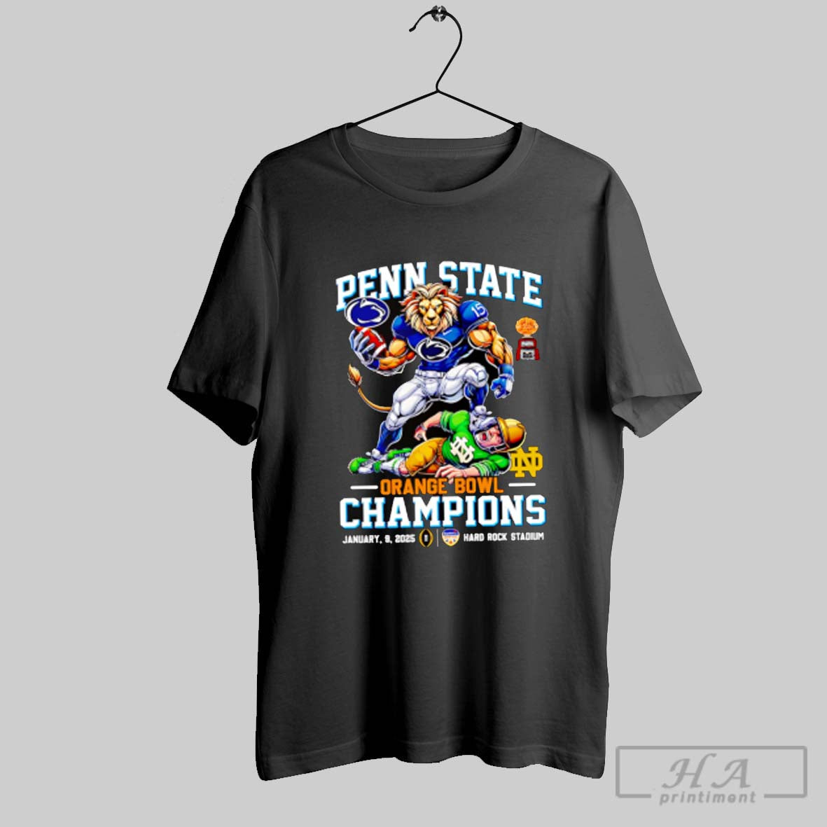 Penn State Orange Bowl Champions Lion Mascot Shirt