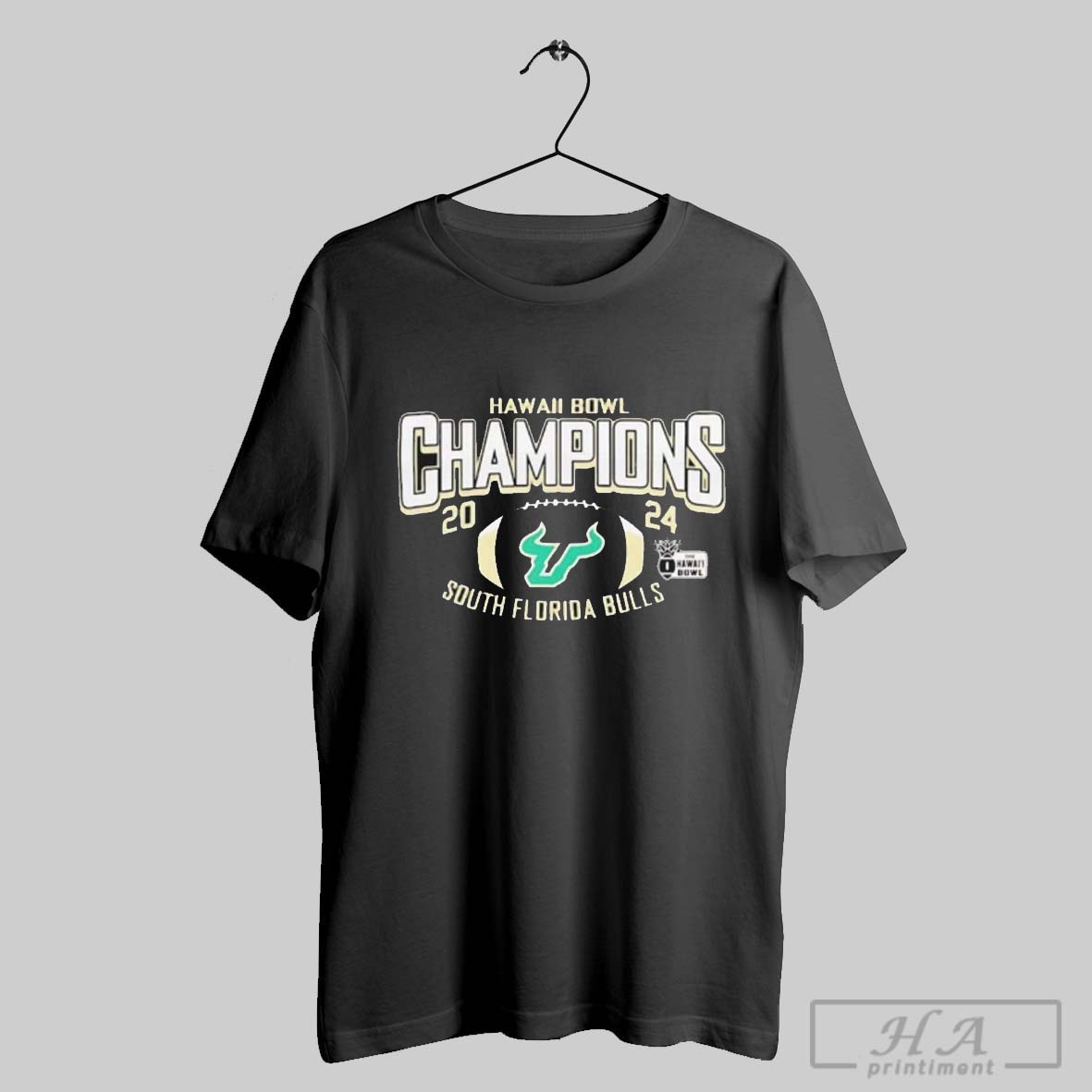 Official South Florida Bulls 2024 Hawaii Bowl Champions Game Ncaa Division T Shirts