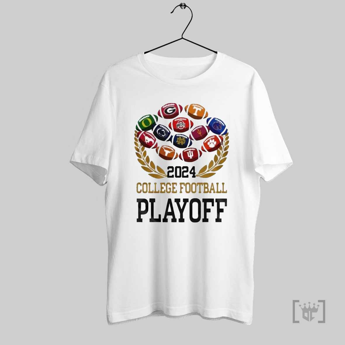 2024 College Football Playoff 12 Team Logo T Shirt