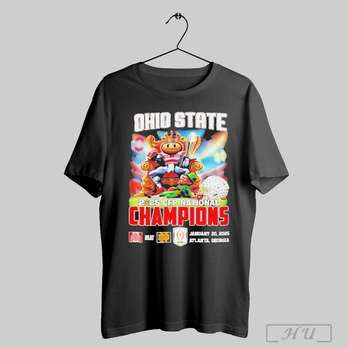 Ohio State Buckeyes Ncaa 2025 Cfp National Champions January 20 2025 Atlanta Georgia Mascot T Shirt Sweatshirt Poster