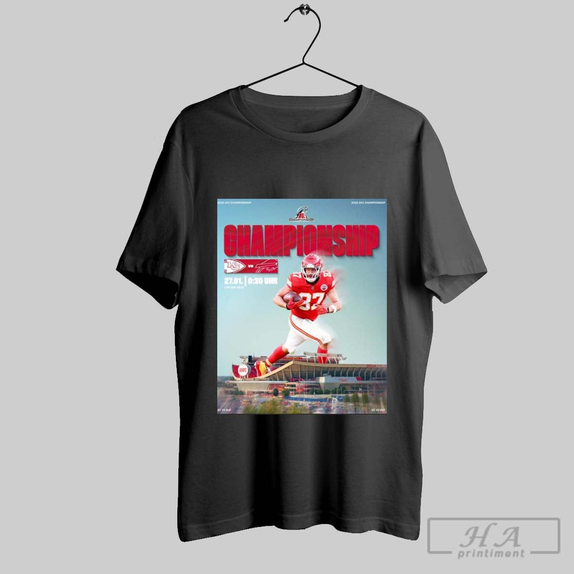Poster 2025 Afc Championship Kansas City Chiefs Vs Buffalo Bills Chiefs Deutschland T Shirt