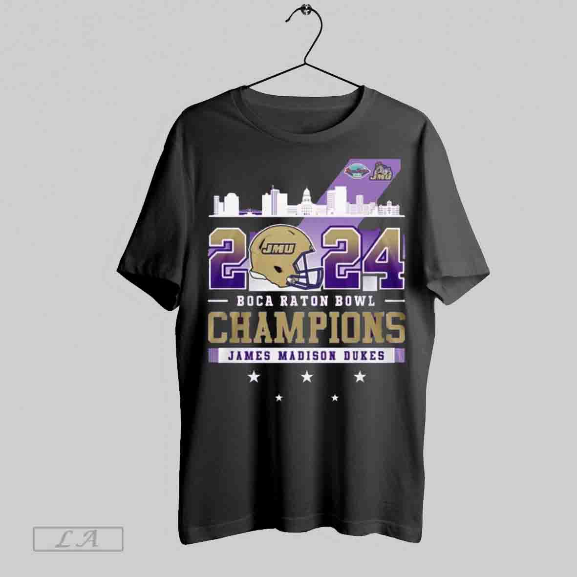 2024 Boca Raton Bowl Champions James Madison Dukes T Shirt