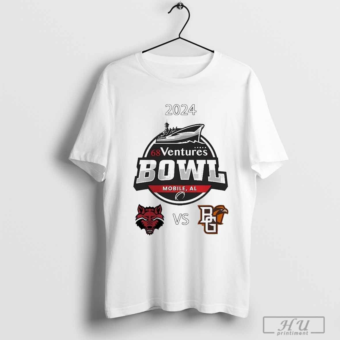2024 68 Ventures Bowl On December 26th Ncaa Division Arkansas State Red Wolves Vs Bowling Green Falcons Unisex T Shirt
