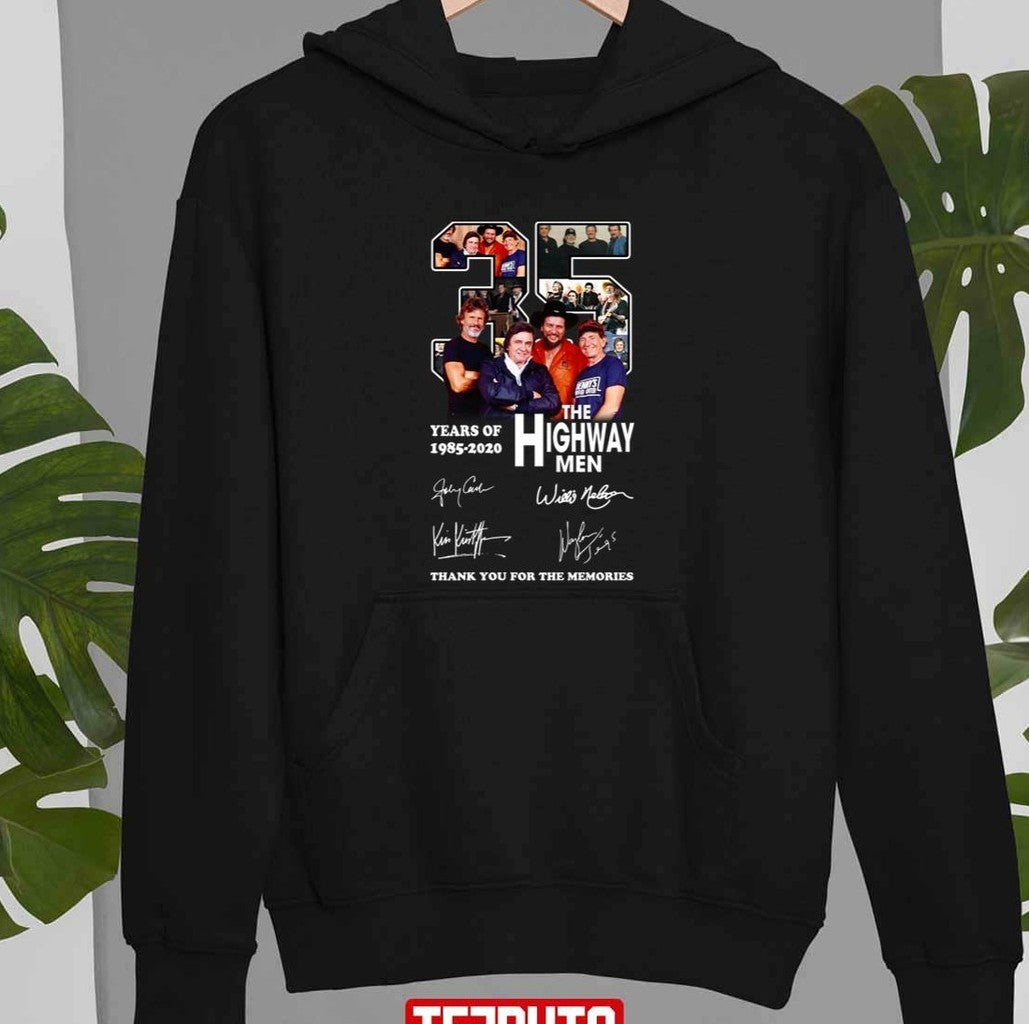 35 Years Anniversary The Highwaymen Band With Signature Unisex Sweatshirt