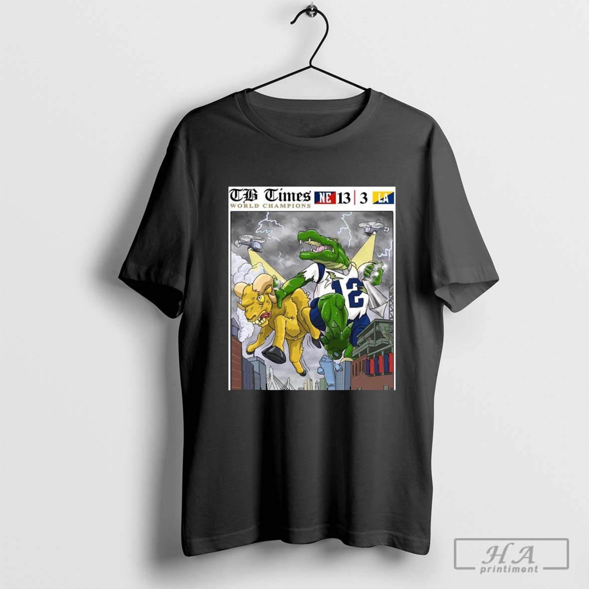 TB Times New England Patriots Vs Los Angeles Rams 13 – 3 World Champions NFL Football 2024 T-shirt