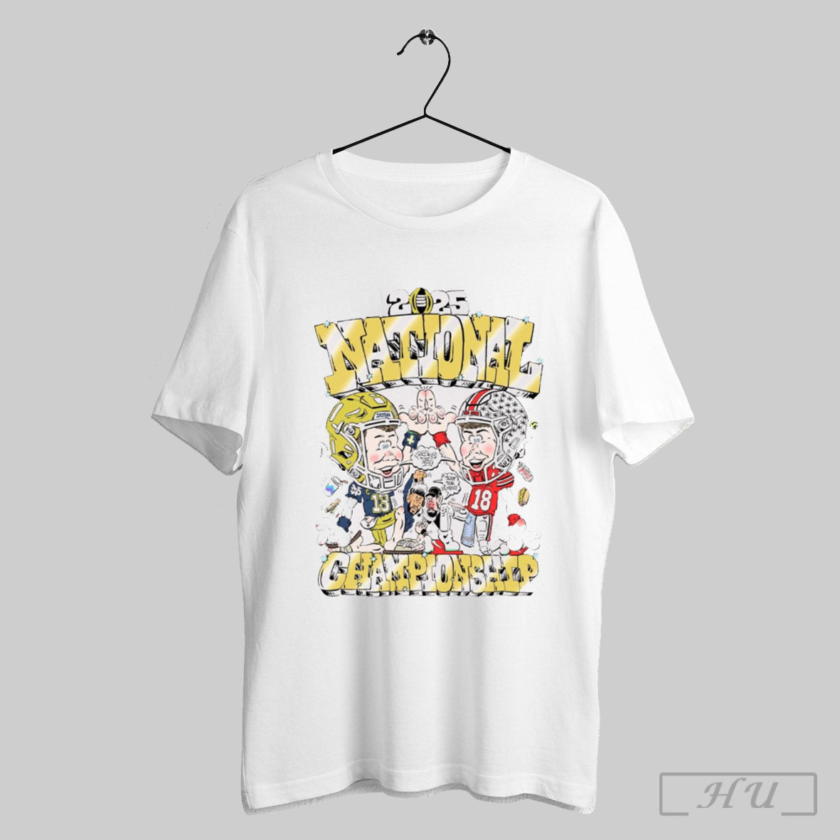 2025 National Championship Notre Dame Fighting Irish Vs Ohio State Buckeyes Freak Did It Just For Mens Caricatures T Shirt