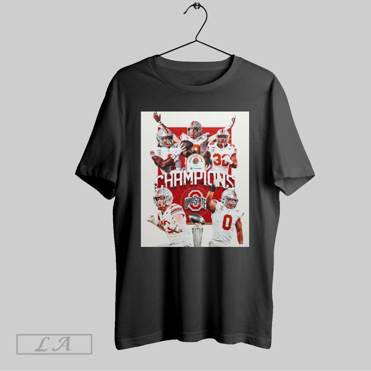 Official Poster Ohio State Football Defeat Oregon Ducks 2025 Rose Bowl Champions Go Bucks T Shirt