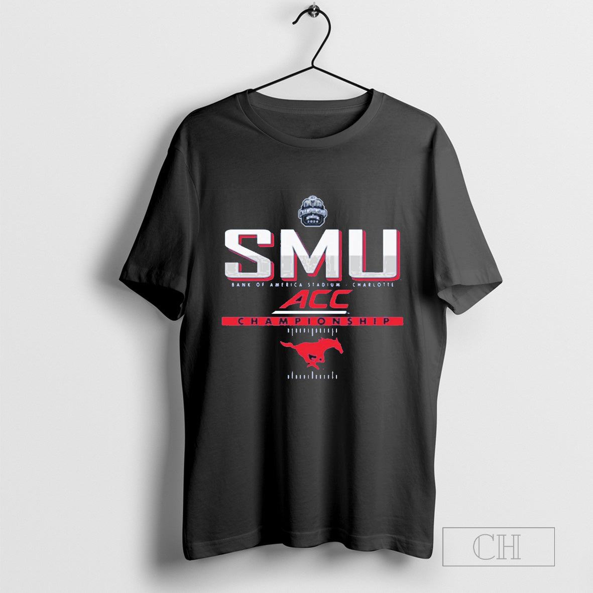 SMU Mustangs Blue 2024 ACC Football Championship Bound T-Shirt