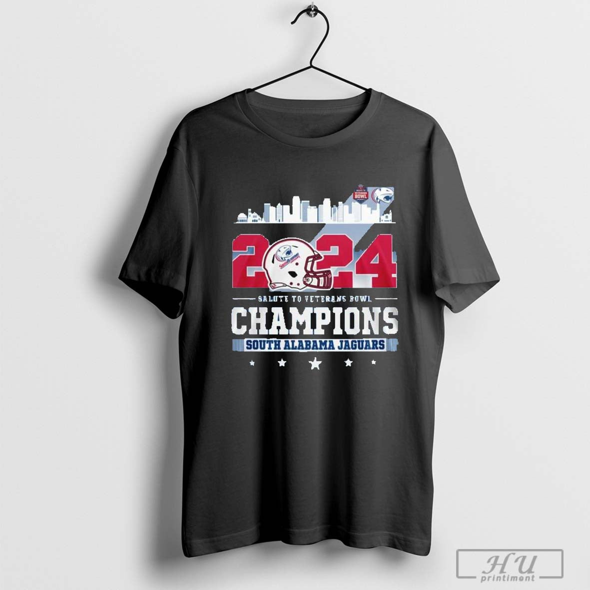 2024 Salute To Veterans Bowl Champions South Alabama Jaguars T Shirt