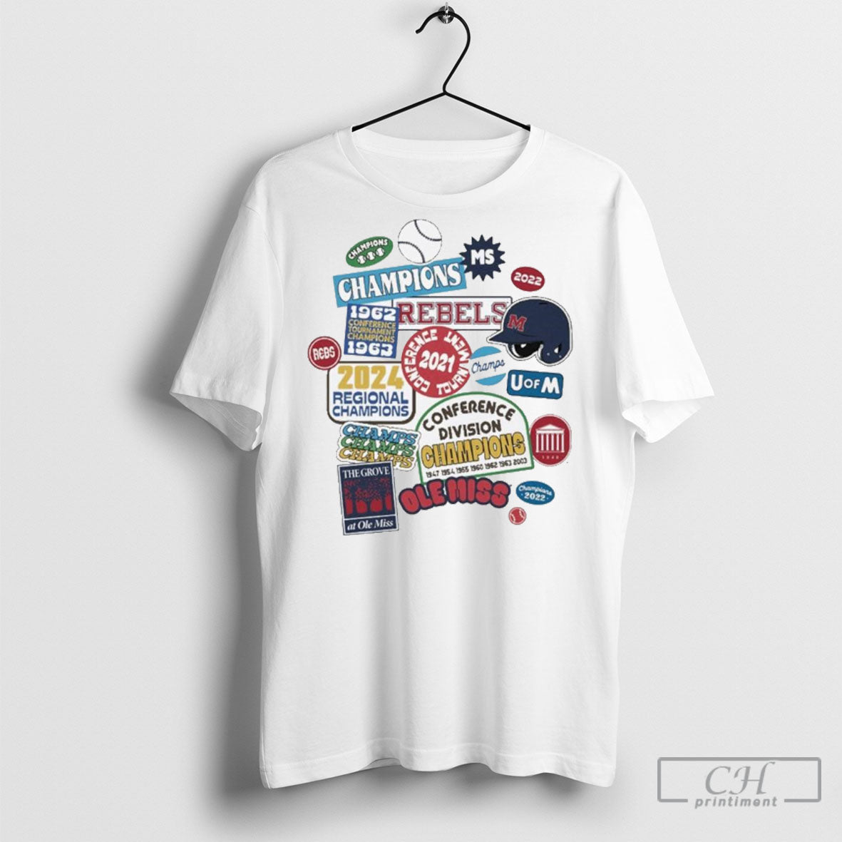 Ole Miss Button Stash Champions Shirt