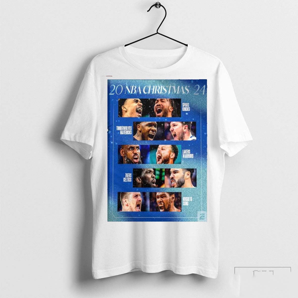 20 Nba Christmas 2024 Team Up Photo Shirt Sweater