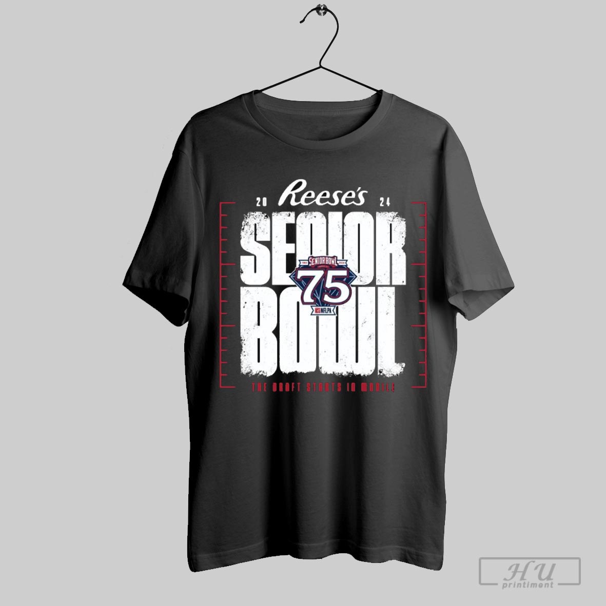 2024 Reeses Senior Bowl 75th The Draft Starts In Mobile Nflpa T Shirt