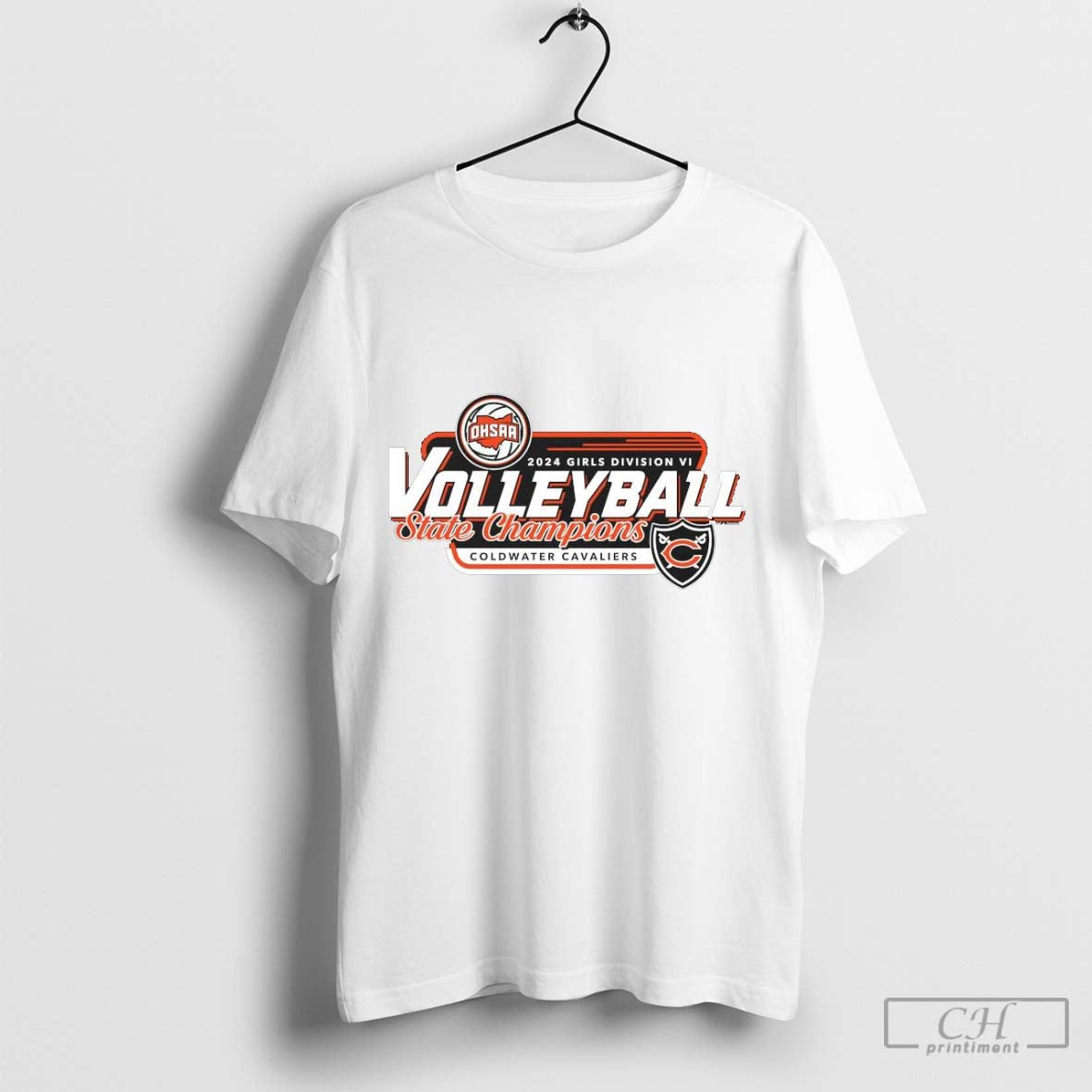 2024 OHSAA Volleyball Division VI State Champions Coldwater Cavaliers T-Shirt
