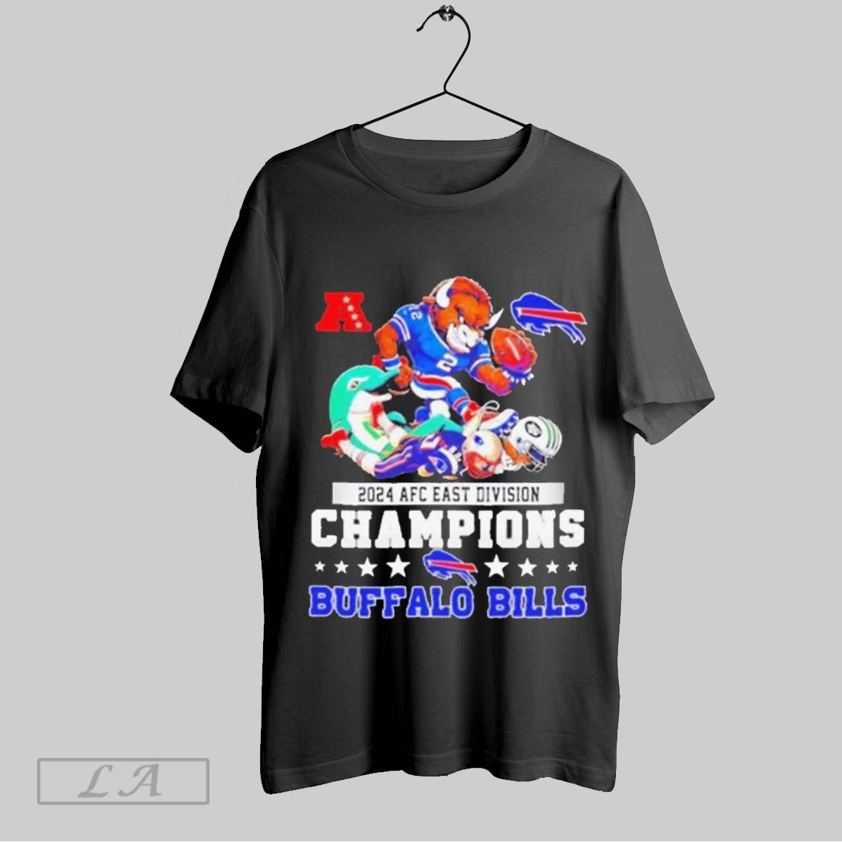 2024 Afc East Division Champions Buffalo Bills Mascot Graphic Shirt