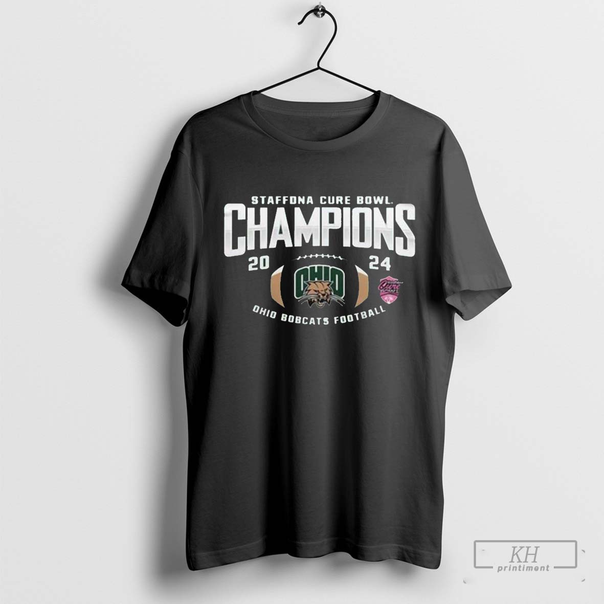 Ohio Bobcats Football Staffdna Cure Bowl Champions 2024 Shirt