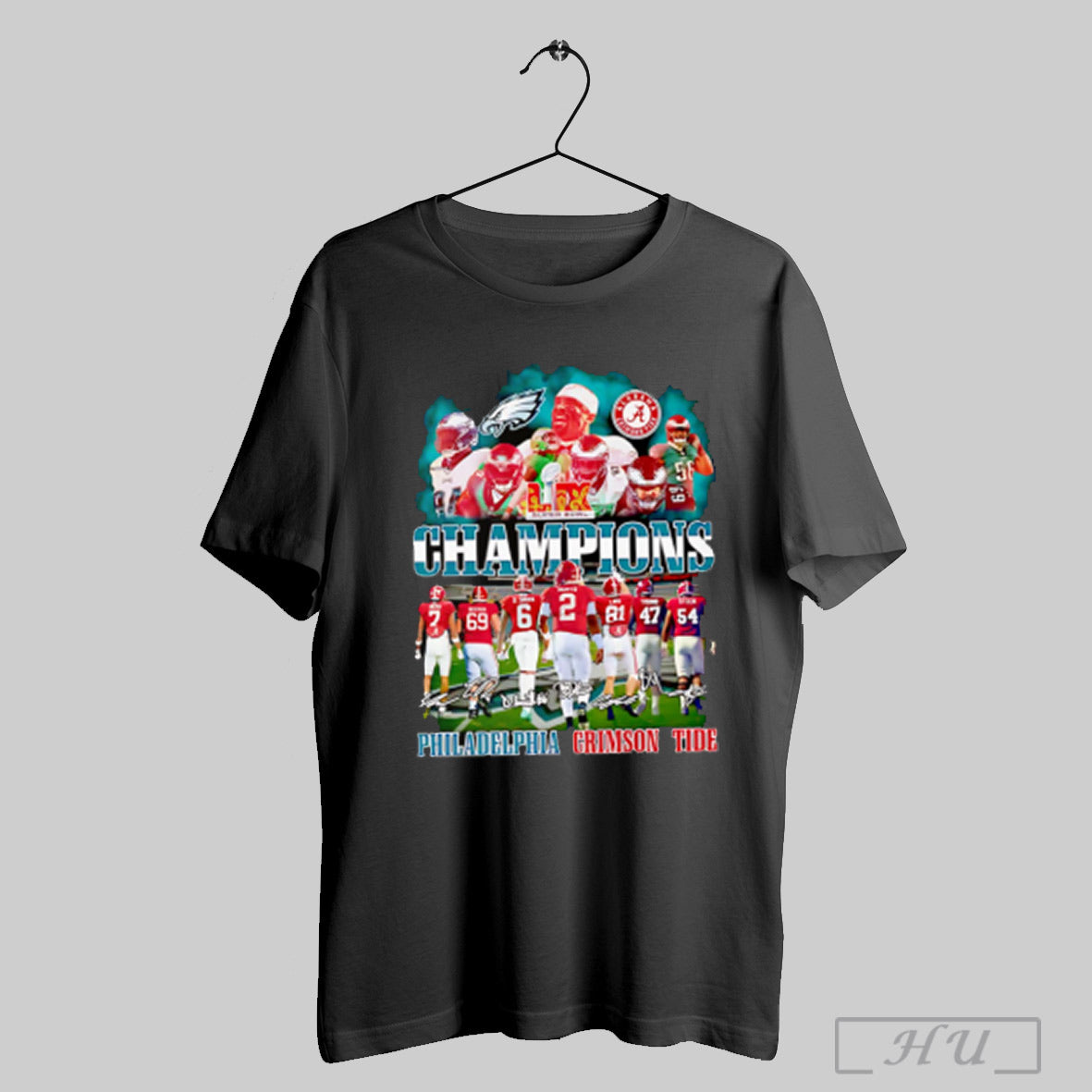 Super Bowl Lix Champions Philadelphia Crimson Tide Signatures Shirt Sweatshirt