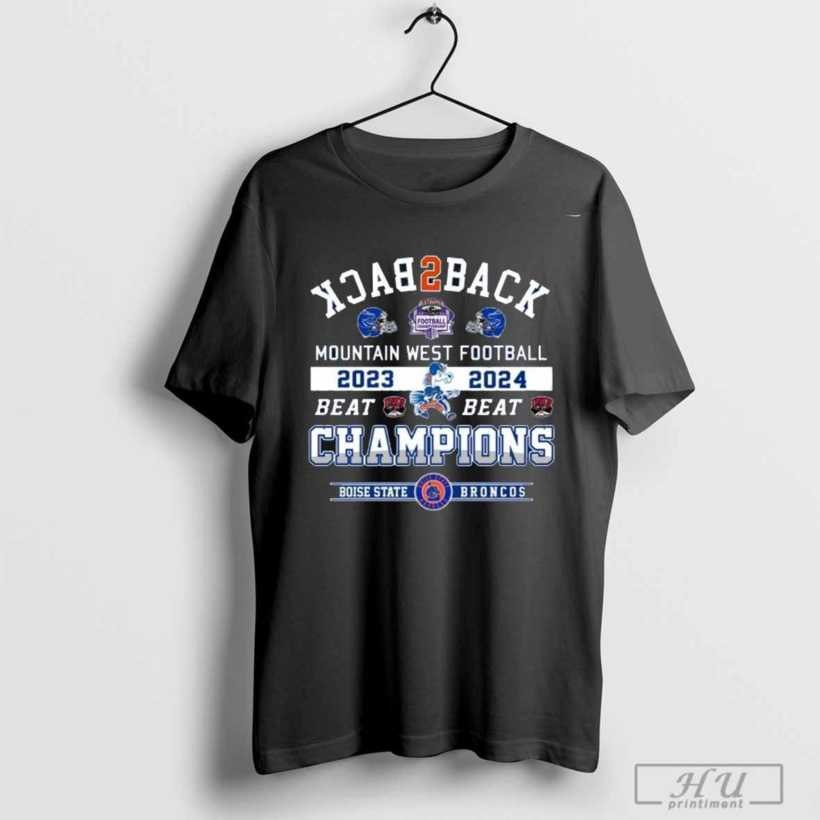 Boise State Broncos Back2back Mountain West Football Champions 2024 T Shirt