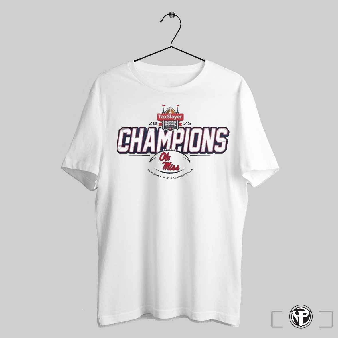 Ole Miss Rebels Football 2025 Gator Bowl Champions Shirt Trendy Sweatshirt