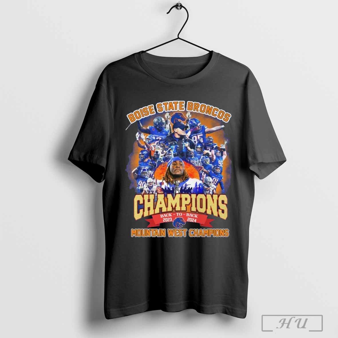 Boise State Broncos Champions Back To Back Mountain West 2023 2024 T Shirt