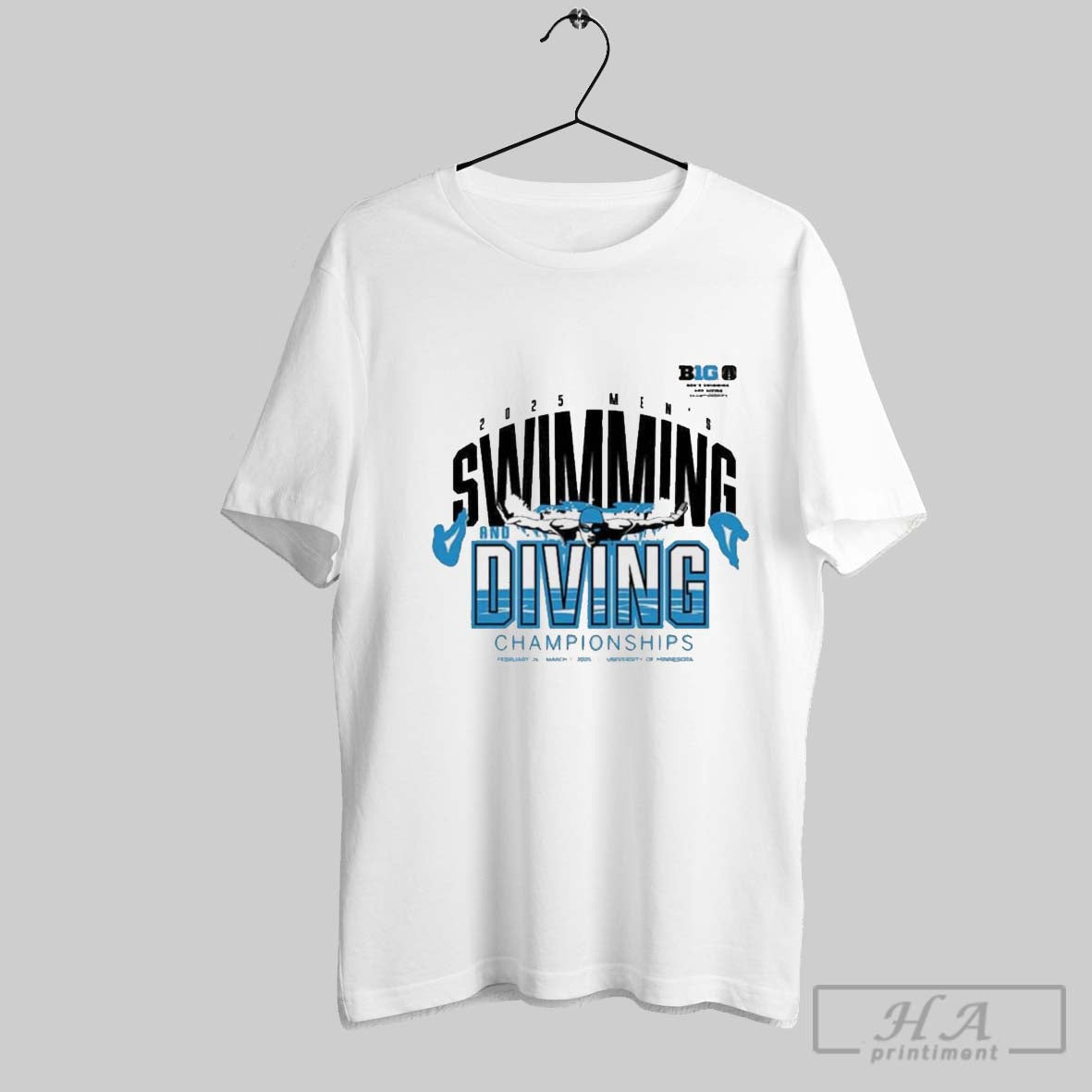 Big Ten 2025 Mens Swimming Diving Championship University Of Minnesota T Shirt