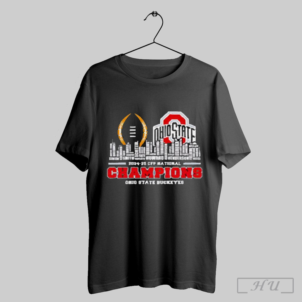 Skyline City Names 2024 25 Cfp National Champions Ohio State Buckeyes T Shirt Sweatshirt Cutom Poster