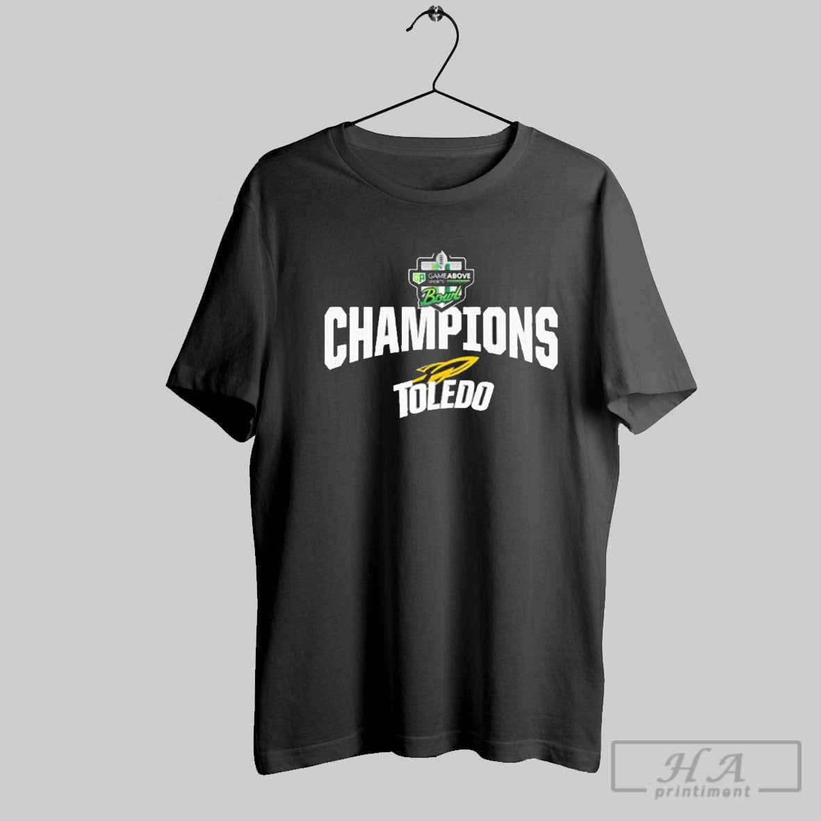 2024 Gameabove Sports Bowl Champions Toledo Rockets Trophy Two Shirt