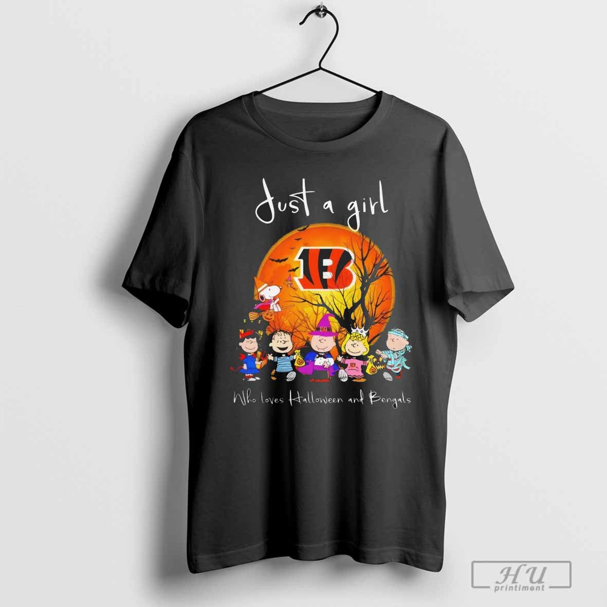 Trending Just a Girl Who Love Halloween and Cincinnati Bengals Shirt