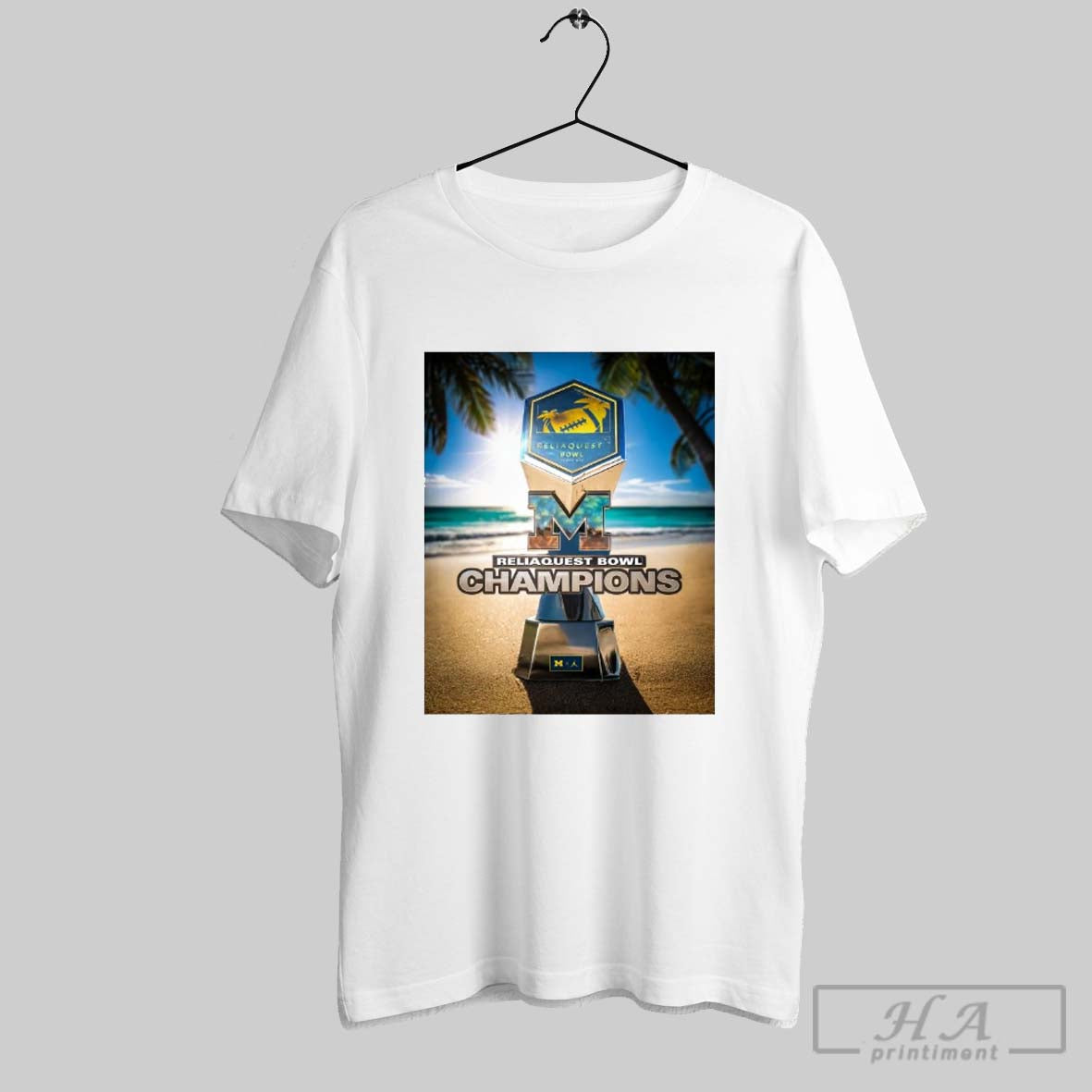 Official Reliaquest Bowl Champions Michigan Wolverines Win Alabama Crimson Tide Dec 31 2024 Poster T Shirt