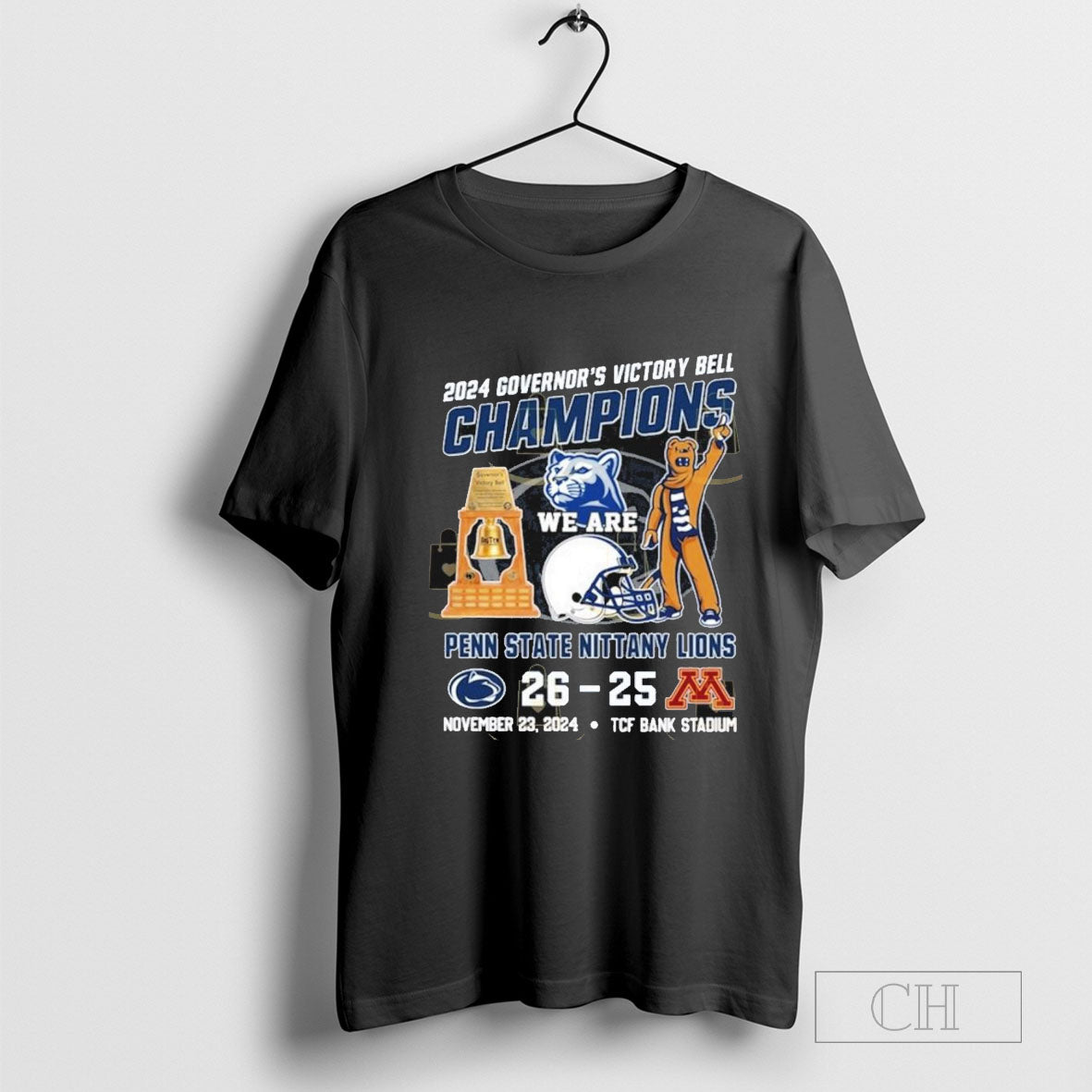 2024 Governor Victory Bell Champions Penn State Nittany Lions T-Shirt