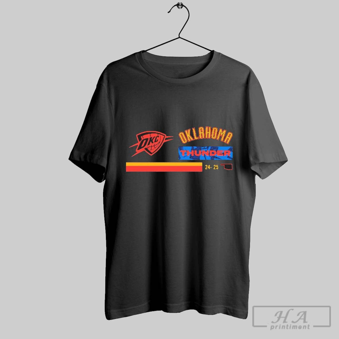 2024 25 Okc Thunder City Edition Multi Logo T Shirt