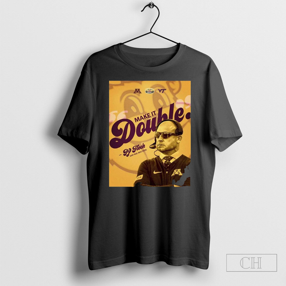 2025 Dukes Mayo Bowl Pj Fleck Shiny Head Mayo Friend Minnesota Golden Gophers Make It Double Shirt