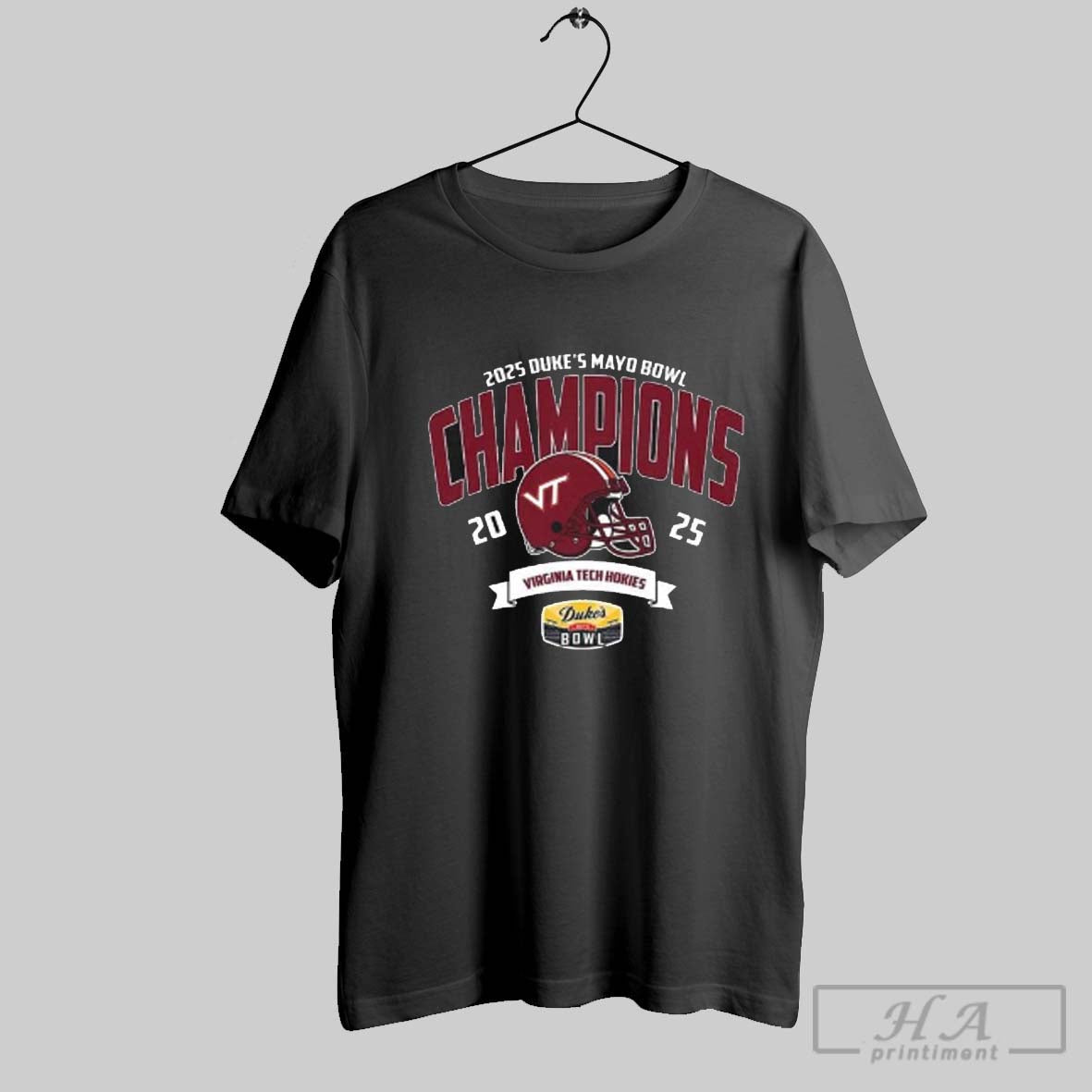 Official Virginia Tech Hokies Football Champions 2025 Dukes Mayo Bowl Ncaa College Football Shirt
