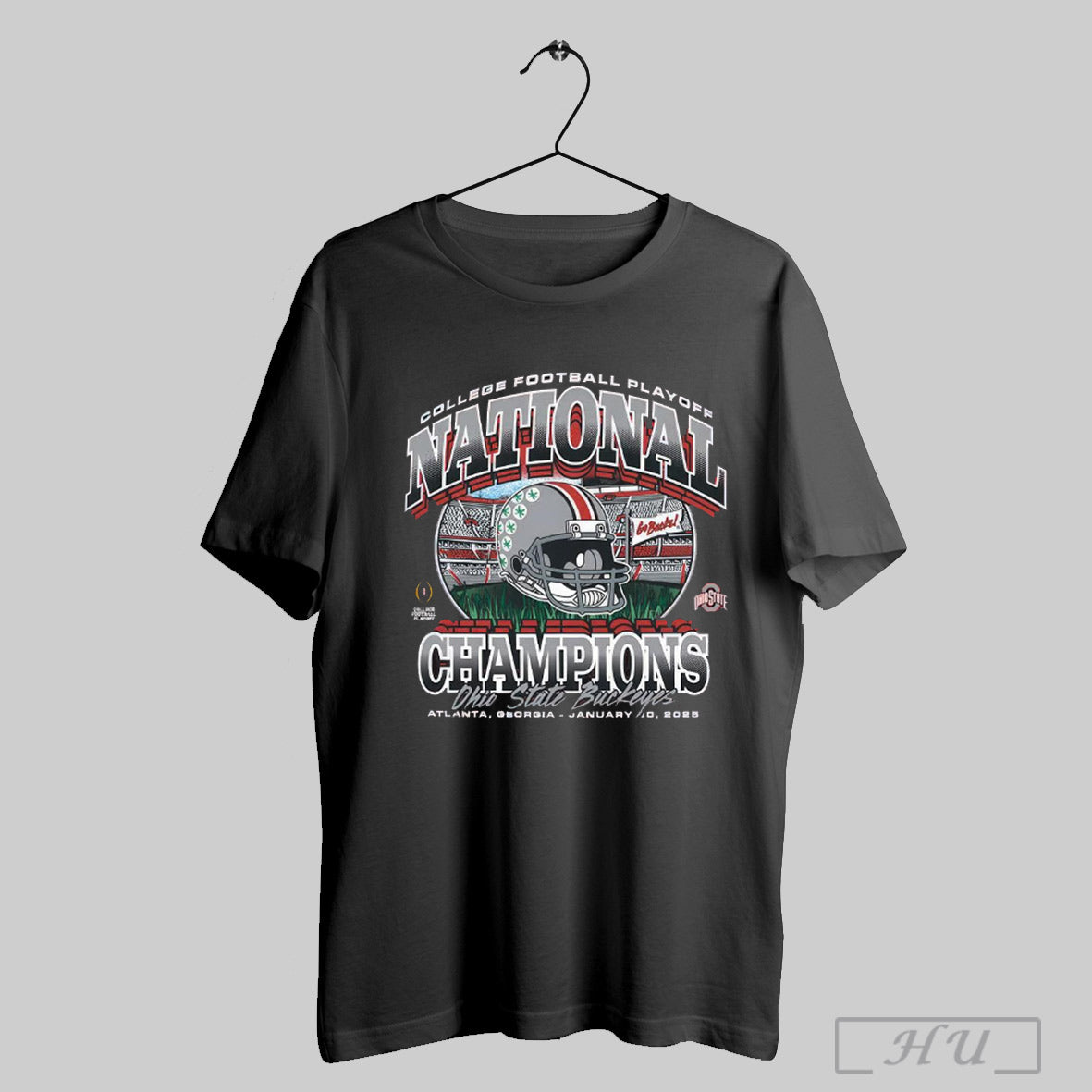Ohio State Buckeyes 2024 College Football Playoff National Champions Atlanta Georgia Jan 20 2025 Helmet T Shirts Sweatshirt Hoodies Poster