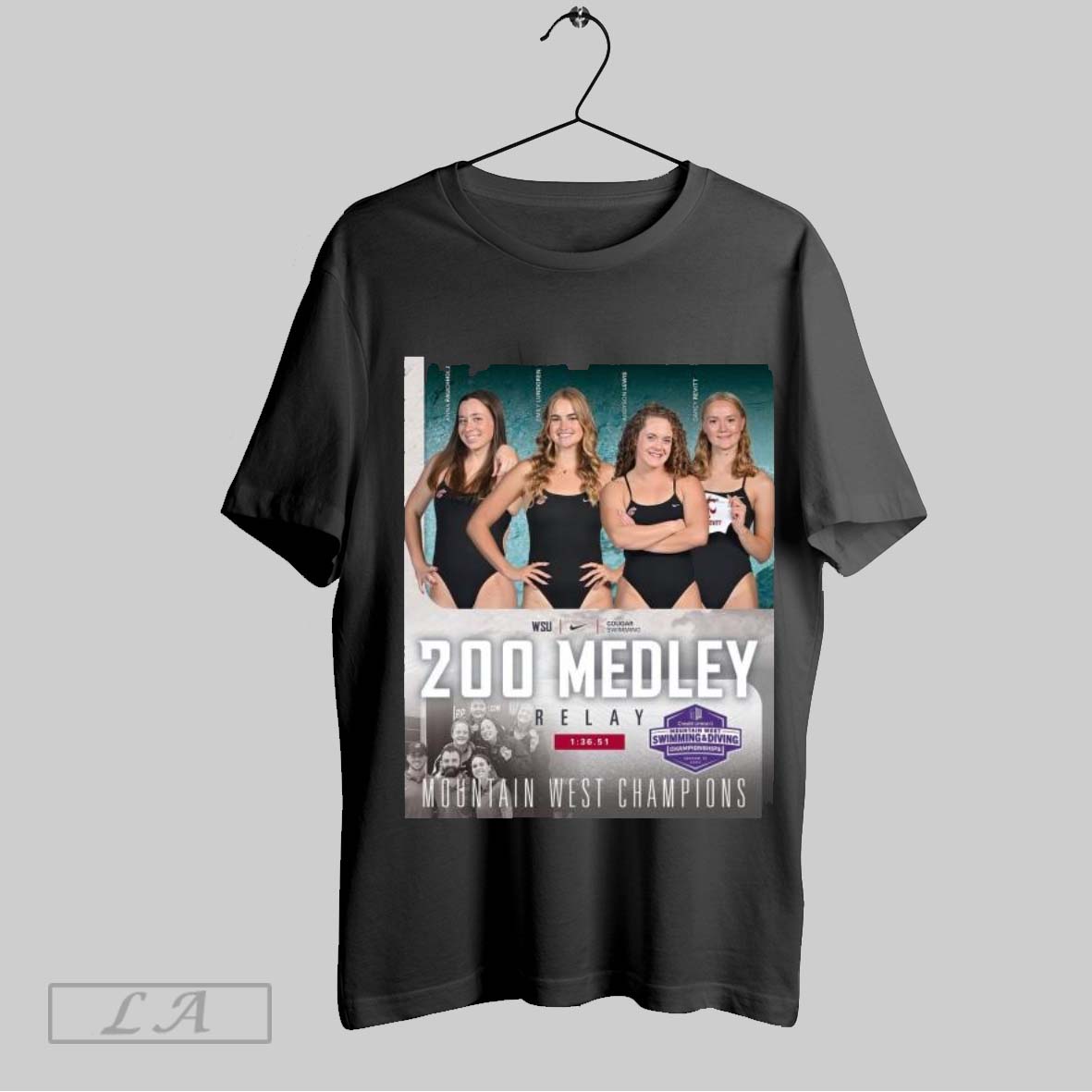 Original Poster Rauchholz Lundgren The 200 Medley Relay Are Mountain West Champions Credit Union 1 Swimming And Diving 2025 T Shirt Sweatshirt Tee Shi