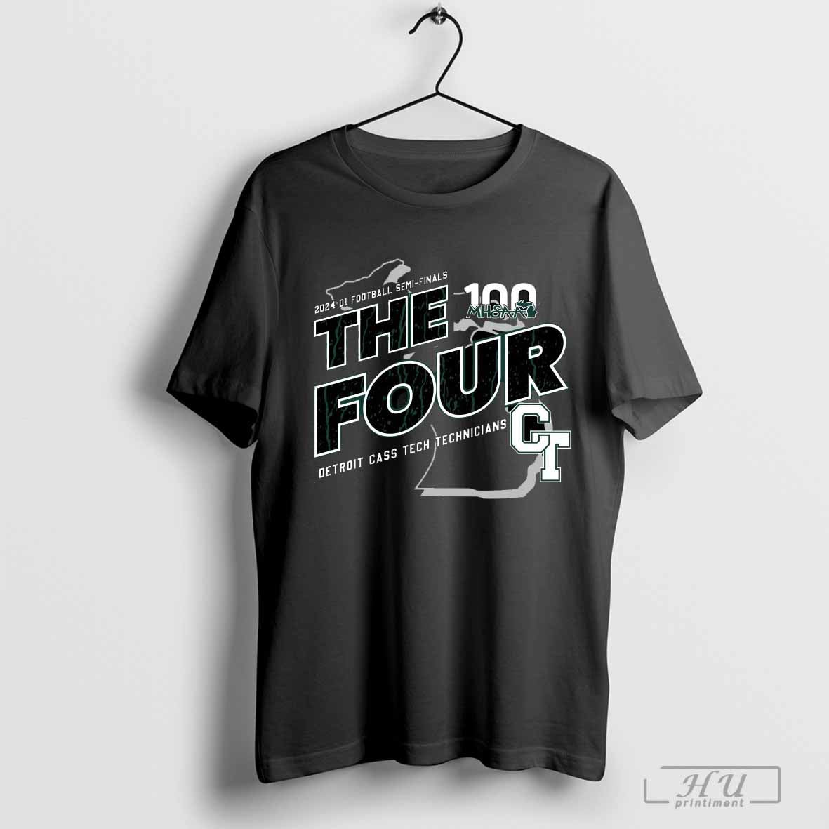 2024 MHSAA Football D1 The Four Detroit Cass Tech Technicians T-Shirt