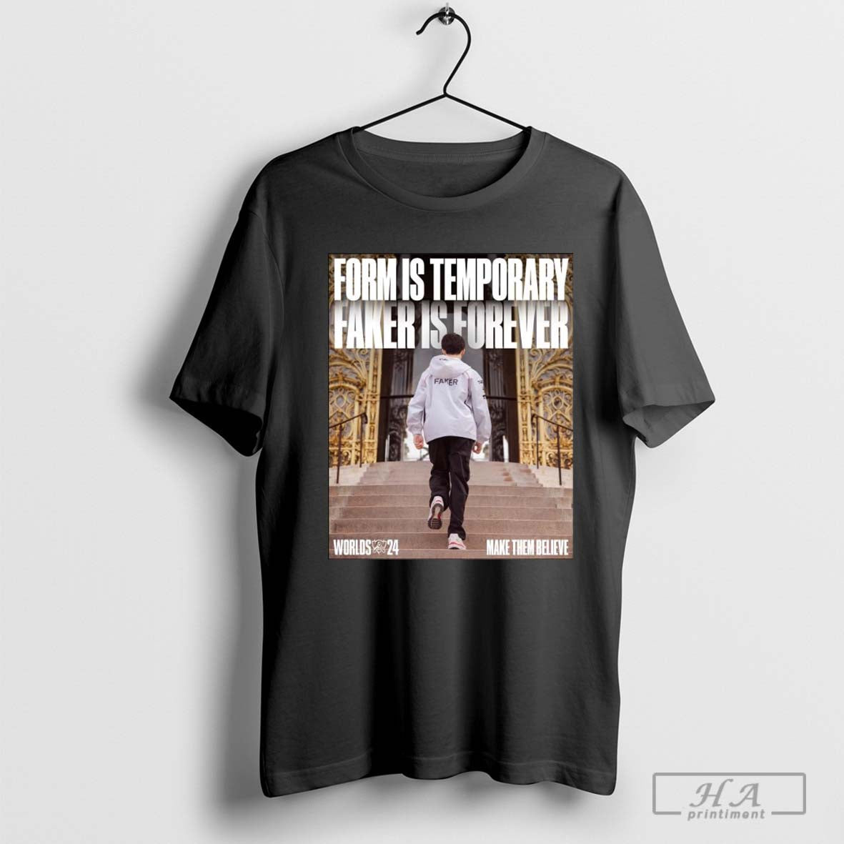 SKT T1 Faker Form Is Temporary Faker Is Forever League Of Legends Worlds Champions 2024 Poster t-shirt