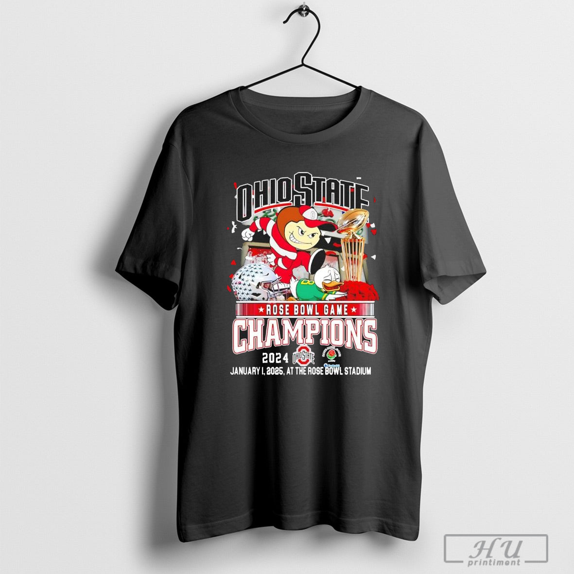 Ohio State Buckeyes Vs Ducks 2025 Rose Bowl Stadium Game Champions Shirt