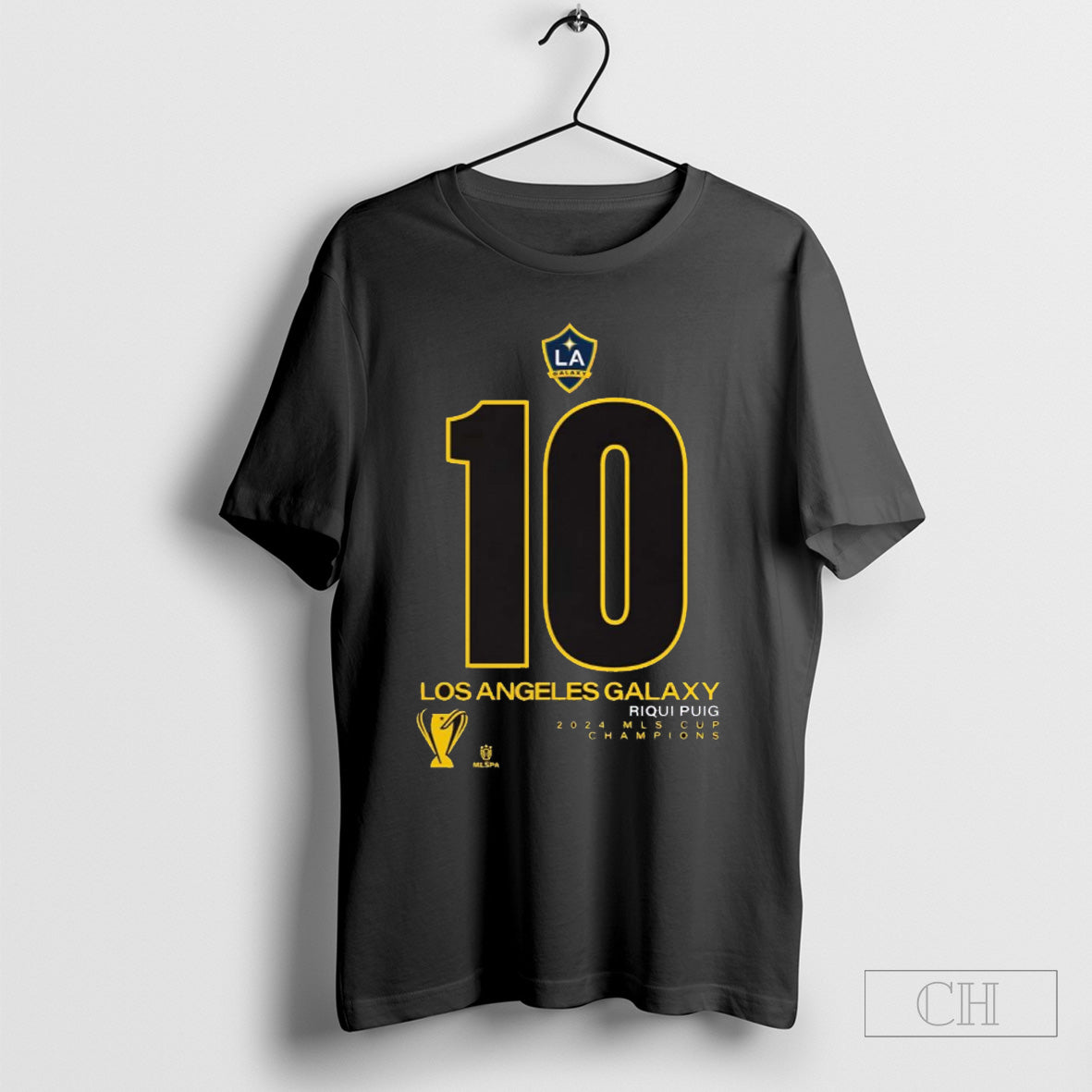 Riqui Puig 10 La Galaxy 2024 Mls Cup Champions Name And Number T Shirt