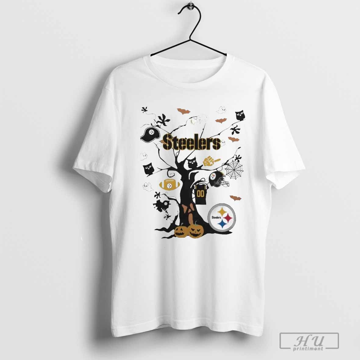 Tree Halloween Pittsburgh Steelers NFL Team 2024 T-Shirt