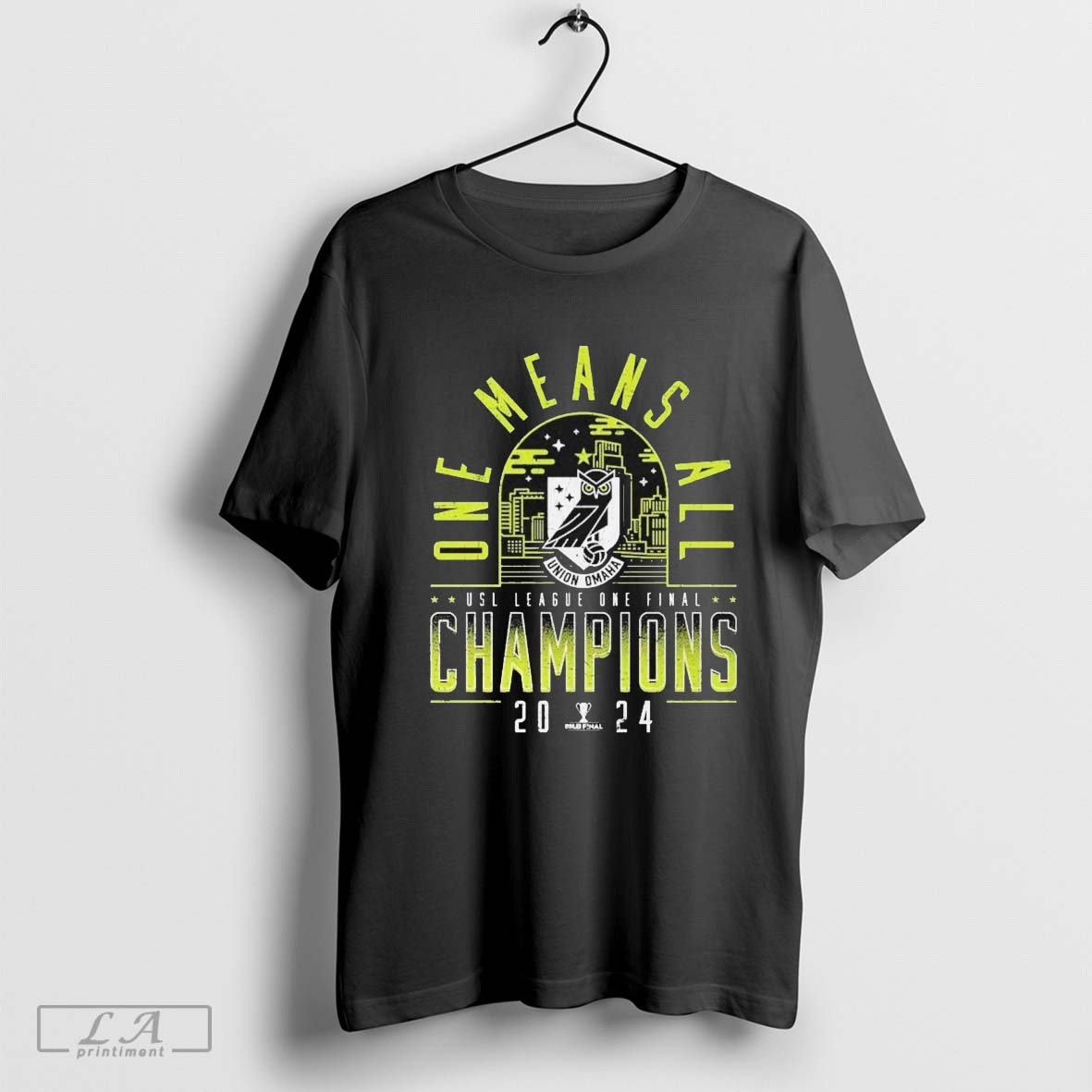 Official Union Omaha One Means All 2024 USL League One Champions Shirt