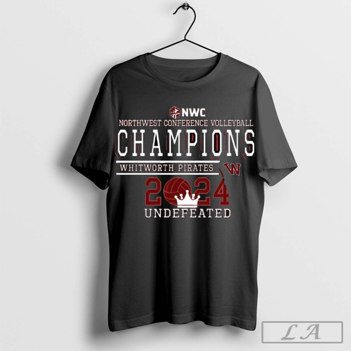 Official Whitworth University Women’s Volleyball Undefeated NWC Champions 2024 Shirt