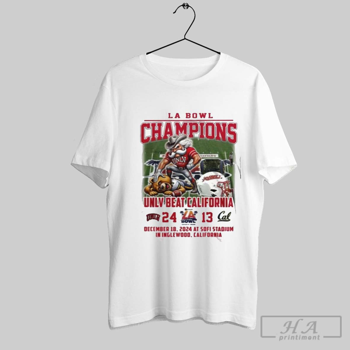 Official Unlv Rebels La Bowl Champions Unlv Beat California T Shirt