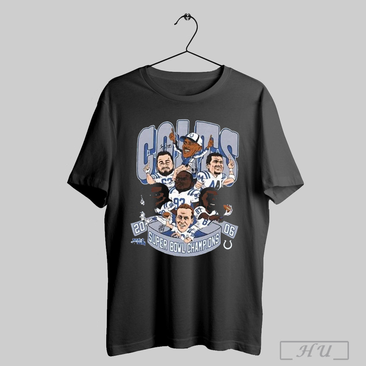 Super Bowl Champions 2006 Indianapolis Colts Caricatures Signatures Painting T Shirt Sweatshirt