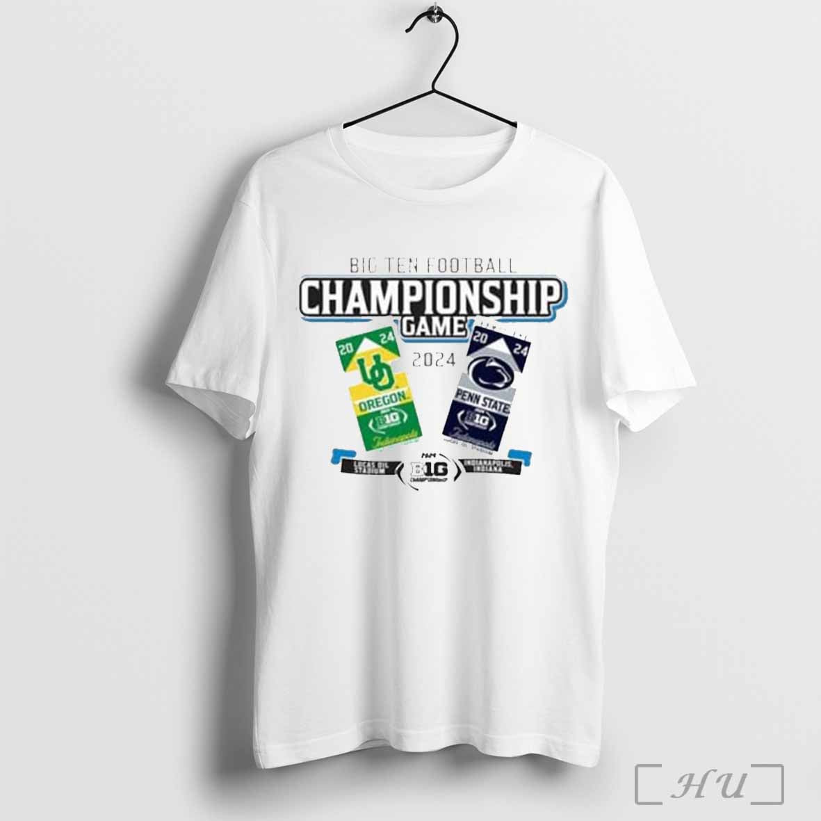 Big Ten Football Championship Game Tickets Oregon Ducks Vs Penn State Nittany Lions Indianapolis Dec 7, 2024 t-shirt