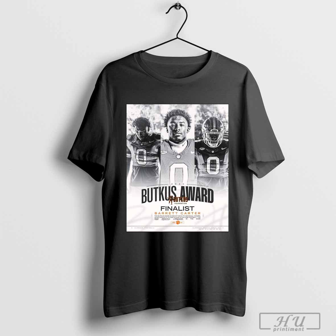 2024 Butkus Award Butkus Foundation Finalist Barrett Carter Clemson Tigers NCAA Poster T-shirt