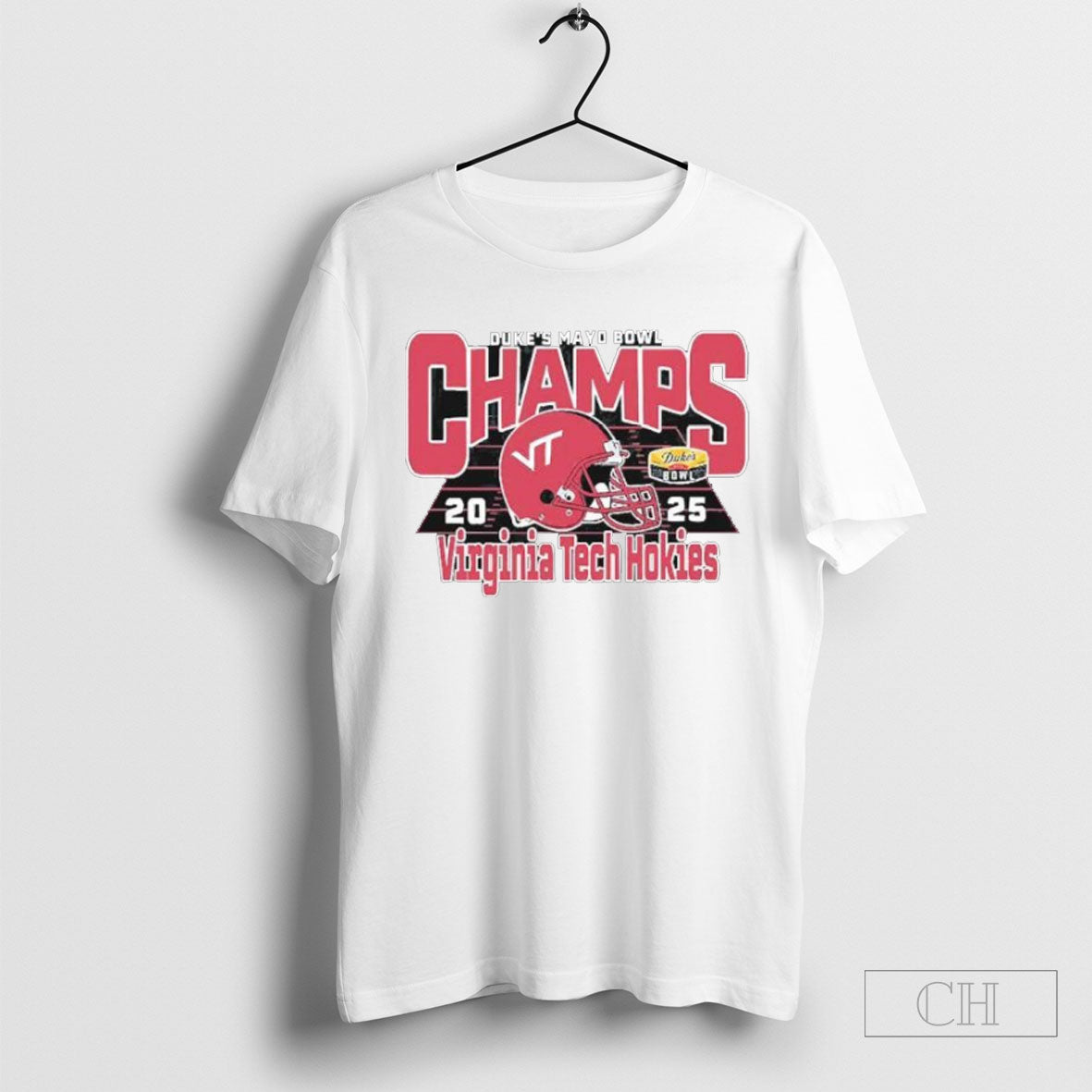 Official Tech Hokies Football Are 2025 Dukes Mayo Bowl Champions T Shirt