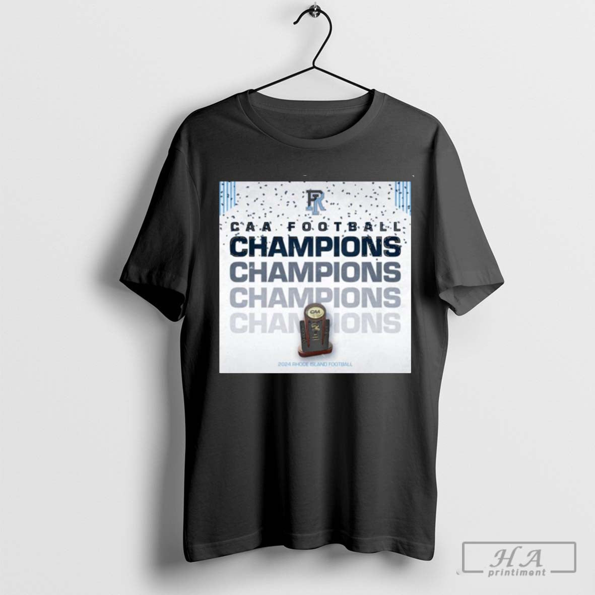 Official Rhode Island Rams 2024 CAA Football Champions Poster Christmas Shirt