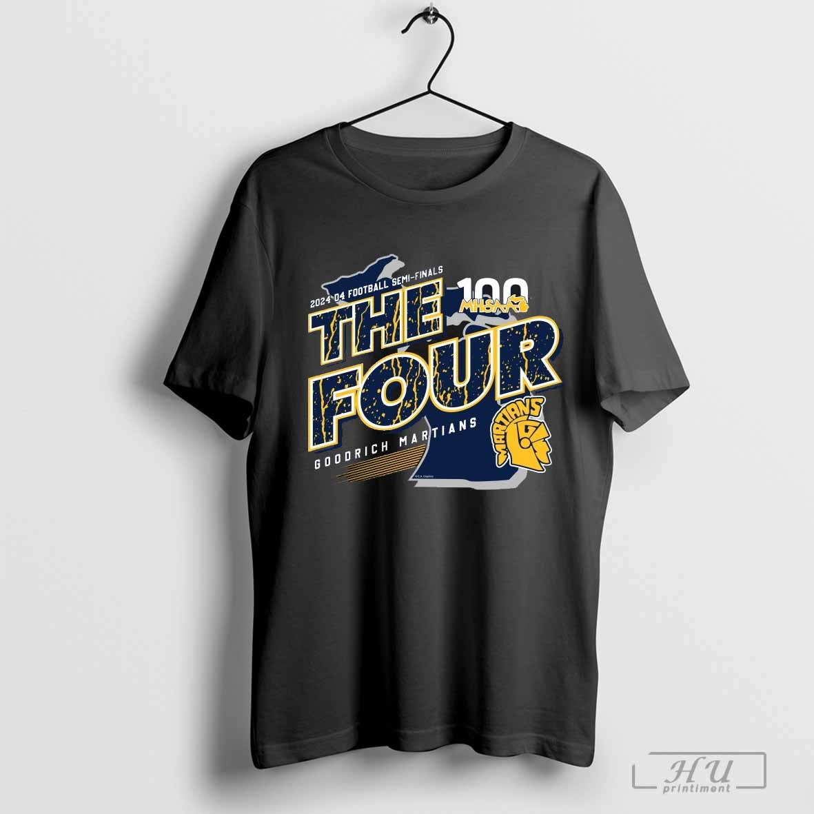 2024 MHSAA Football D4 The Four Goodrich Martians T-Shirt