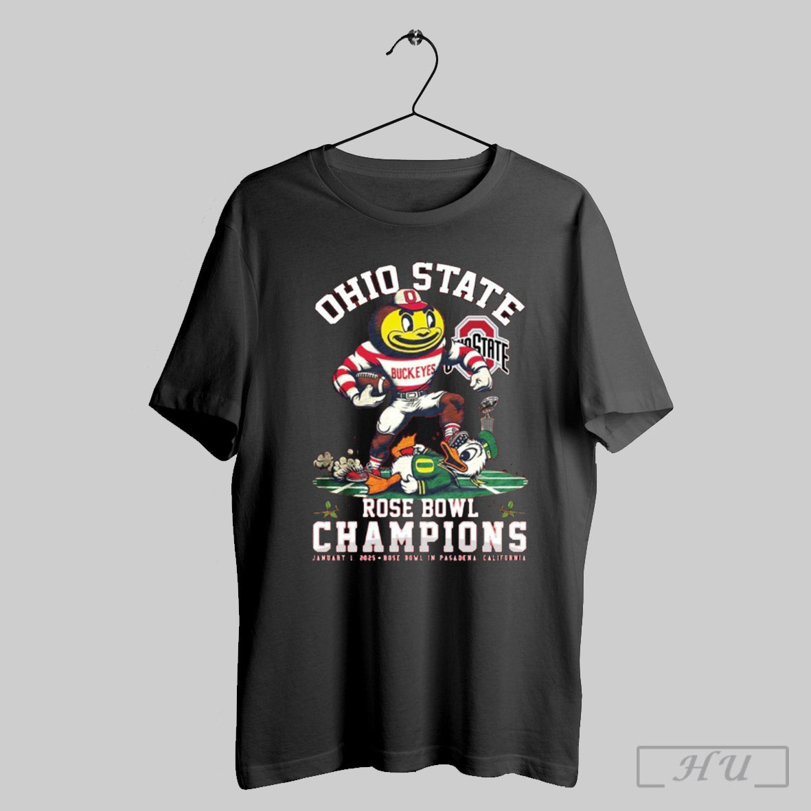 Ohio State Buckeyes 2025 Rose Bowl Champions Mascot Shirt